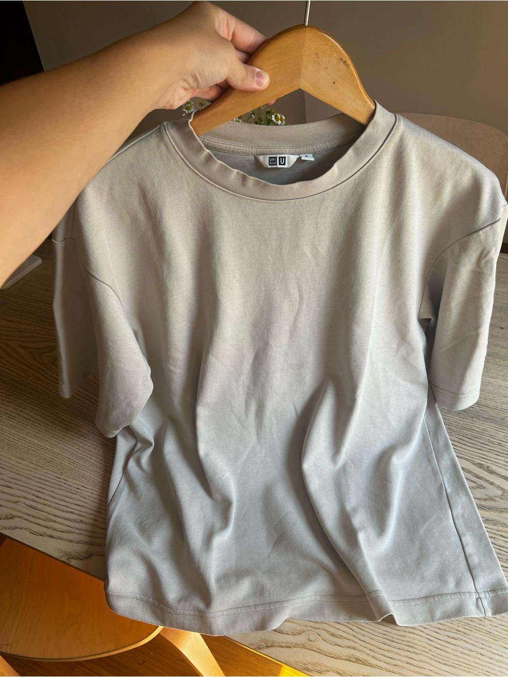 Uniqlo Men's Crew Neck T-Shirt - Stone Gray